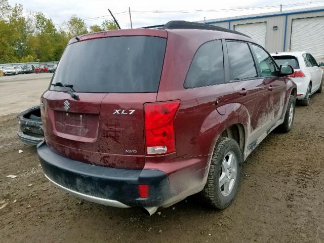 2S3DA417196101376 - 2009 SUZUKI XL7 LUXURY MAROON photo 4