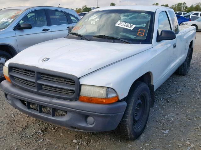 1D7HL12X53S342973 - 2003 DODGE DAKOTA SXT WHITE photo 2