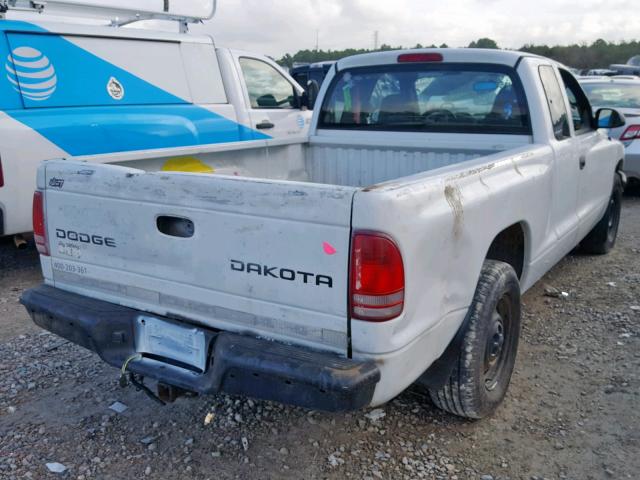 1D7HL12X53S342973 - 2003 DODGE DAKOTA SXT WHITE photo 4