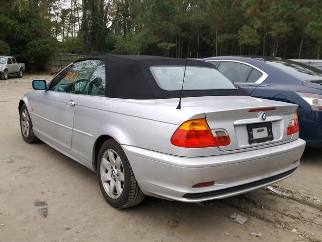 WBABS33471JY50154 - 2001 BMW 325 CI SILVER photo 3