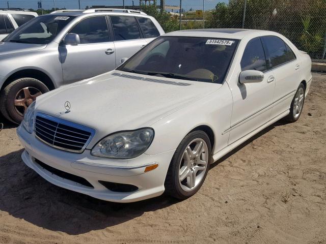 WDBNG75J46A464454 - 2006 MERCEDES-BENZ S 500 WHITE photo 2