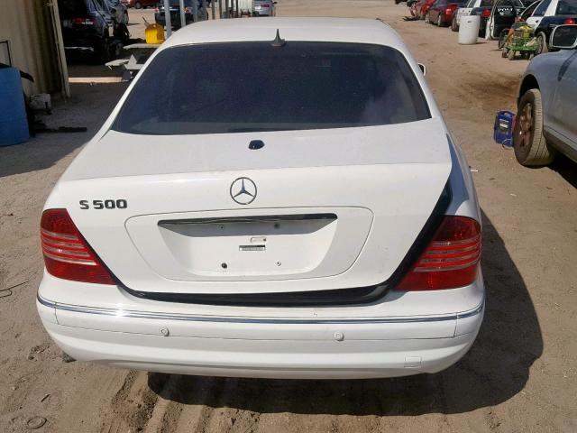 WDBNG75J46A464454 - 2006 MERCEDES-BENZ S 500 WHITE photo 9