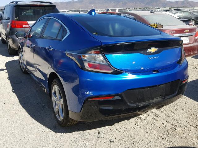 1G1RC6S5XHU119083 - 2017 CHEVROLET VOLT LT BLUE photo 3