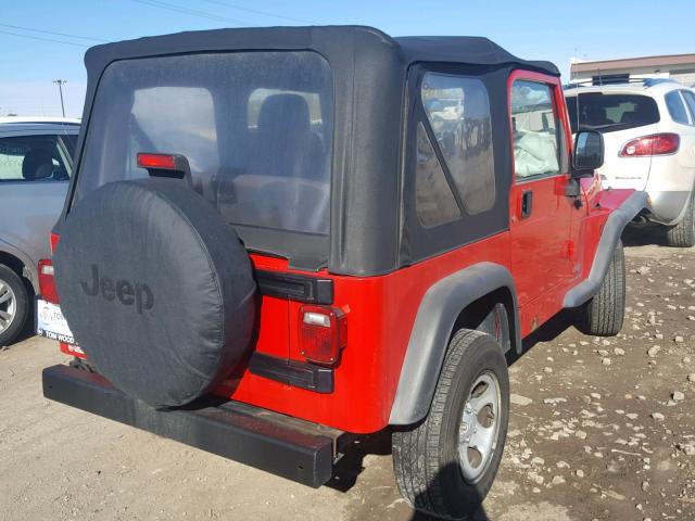 1J4FA291X6P783160 - 2006 JEEP WRANGLER / RED photo 4