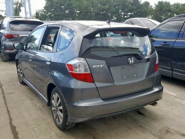 JHMGE8H5XCC019381 - 2012 HONDA FIT SPORT GRAY photo 3