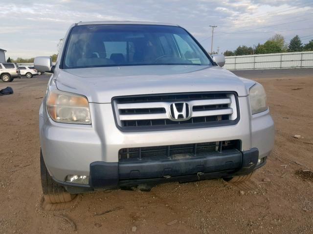 5FNYF18378B034651 - 2008 HONDA PILOT SE SILVER photo 9