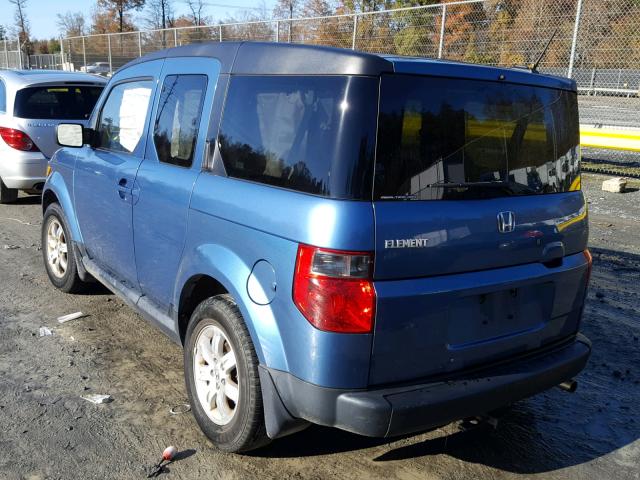 5J6YH28768L020105 - 2008 HONDA ELEMENT EX BLUE photo 3