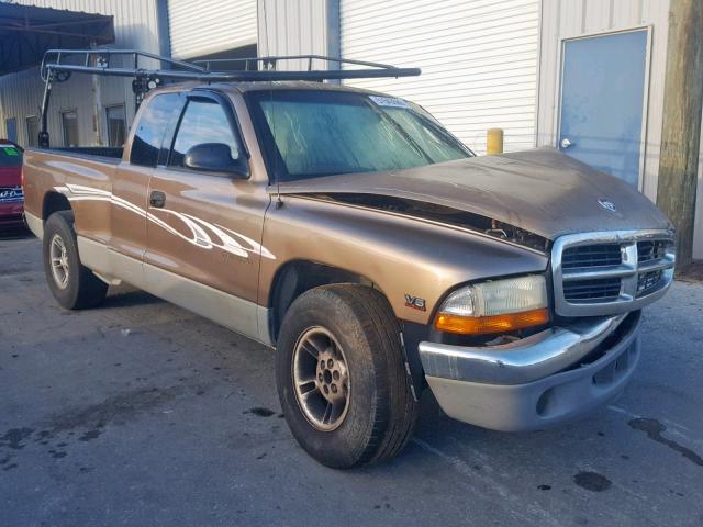 1B7GL22X0YS774681 - 2000 DODGE DAKOTA BROWN photo 1