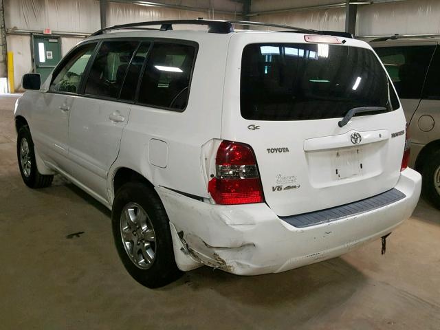 JTEEP21A640045028 - 2004 TOYOTA HIGHLANDER WHITE photo 3