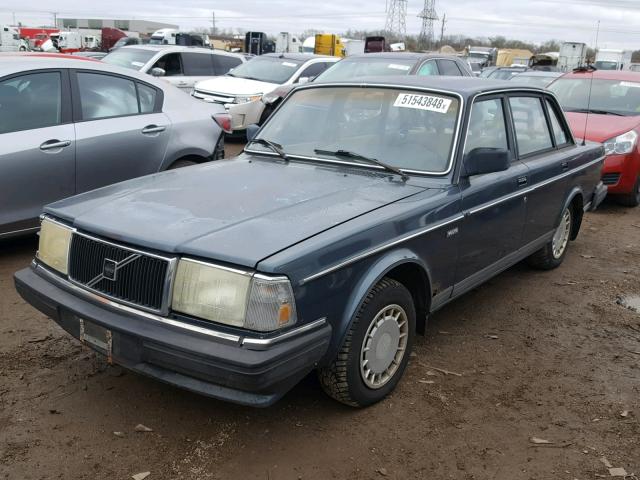 YV1AA8845L1391906 - 1990 VOLVO 240 BASE TEAL photo 2