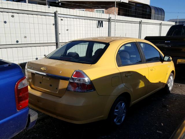 KL1TD56698B148486 - 2008 CHEVROLET AVEO BASE Sarı foto 4