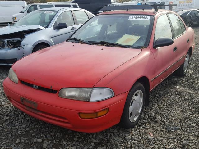 1Y1SK5269TZ009518 - 1996 GEO PRIZM RED photo 2