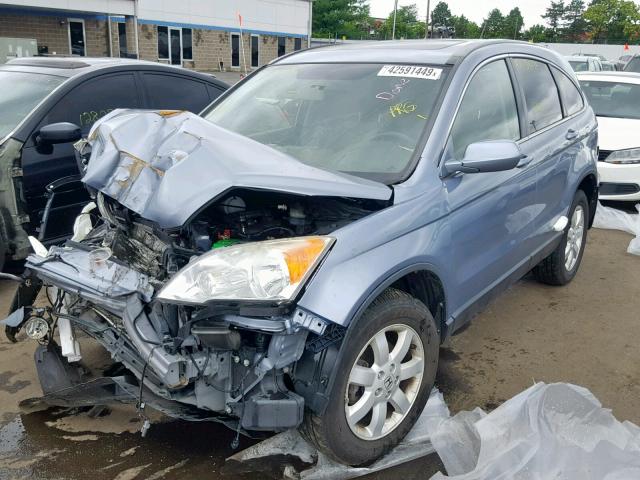 JHLRE48718C031238 - 2008 HONDA CR-V EXL BLUE photo 2