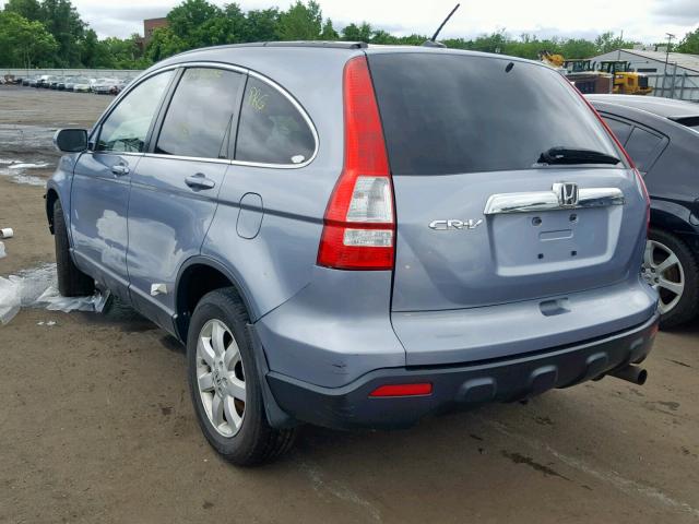 JHLRE48718C031238 - 2008 HONDA CR-V EXL BLUE photo 3