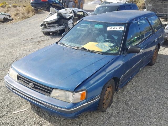 4S4BJ63C0M6903469 - 1991 SUBARU LEGACY L BLUE photo 2