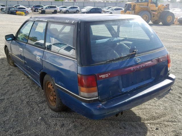 4S4BJ63C0M6903469 - 1991 SUBARU LEGACY L BLUE photo 3