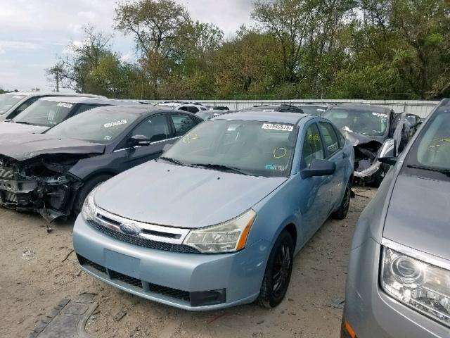 1FAHP34N38W212671 - 2008 FORD FOCUS S/SE BLUE photo 2