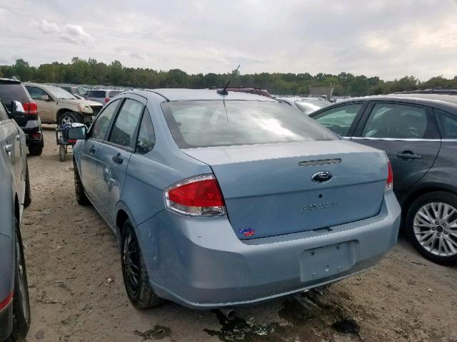 1FAHP34N38W212671 - 2008 FORD FOCUS S/SE BLUE photo 3