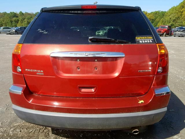 2A8GF68456R627386 - 2006 CHRYSLER PACIFICA T RED photo 9