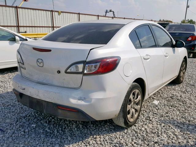 JM1BL1SFXA1248940 - 2010 MAZDA 3 I WHITE photo 4