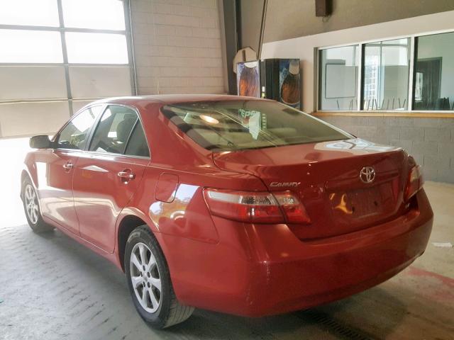 4T1BE46K27U090907 - 2007 TOYOTA CAMRY CE RED photo 3