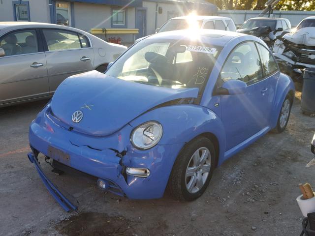 3VWCC21C41M419005 - 2001 VOLKSWAGEN NEW BEETLE BLUE photo 2