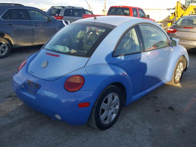 3VWCC21C41M419005 - 2001 VOLKSWAGEN NEW BEETLE BLUE photo 4