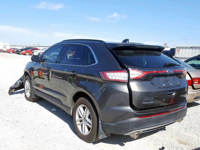 2FMPK4J82JBB88973 - 2018 FORD EDGE SEL GRAY photo 3