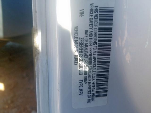 ZFBERFBT3G6B06610 - 2016 RAM PROMASTER 白色 照片 10