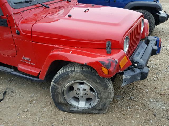 1J4FA39S55P377249 - 2005 JEEP WRANGLER X RED photo 9