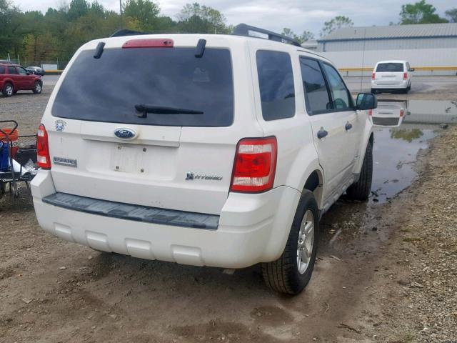 1FMCU493X9KB26093 - 2009 FORD ESCAPE HYB WHITE photo 4