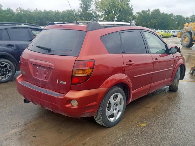 5Y2SL62803Z432478 - 2003 PONTIAC VIBE RED photo 4