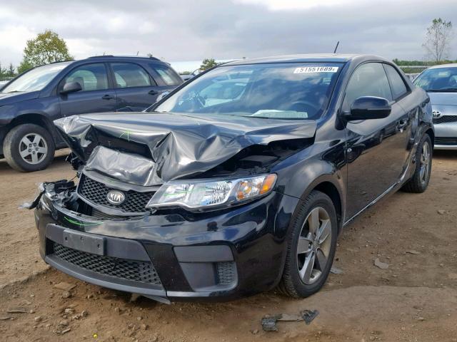 KNAFU6A25B5348400 - 2011 KIA FORTE EX BLACK photo 2