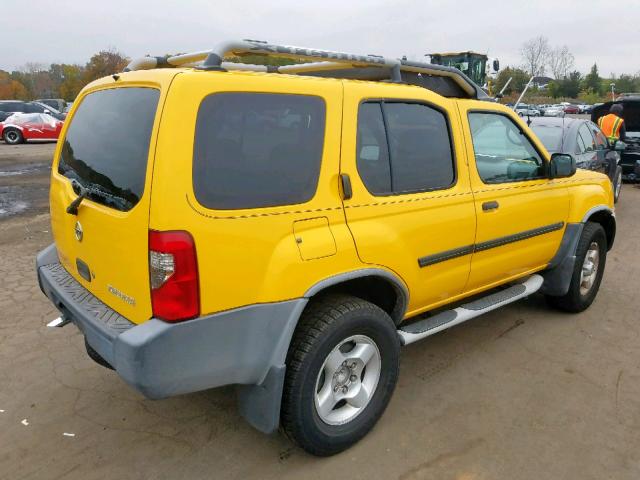 5N1ED28Y43C703261 - 2003 NISSAN XTERRA XE YELLOW photo 4