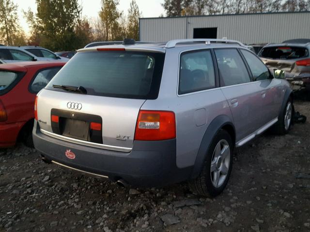 WA1YD64B84N057653 - 2004 AUDI ALLROAD SILVER photo 4