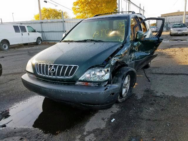 JTJHF10UX20249156 - 2002 LEXUS RX 300 GREEN photo 2