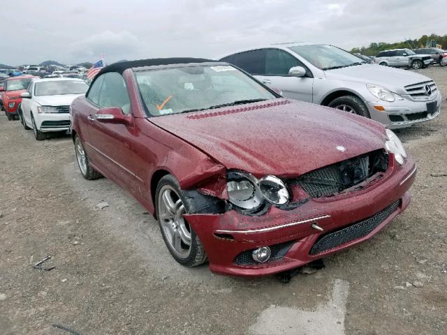 WDBTK72G98T098089 - 2008 MERCEDES-BENZ CLK 550 RED photo 1