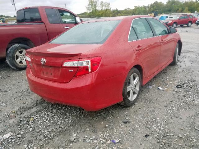4T1BF1FK3CU535936 - 2012 TOYOTA CAMRY BASE RED photo 4