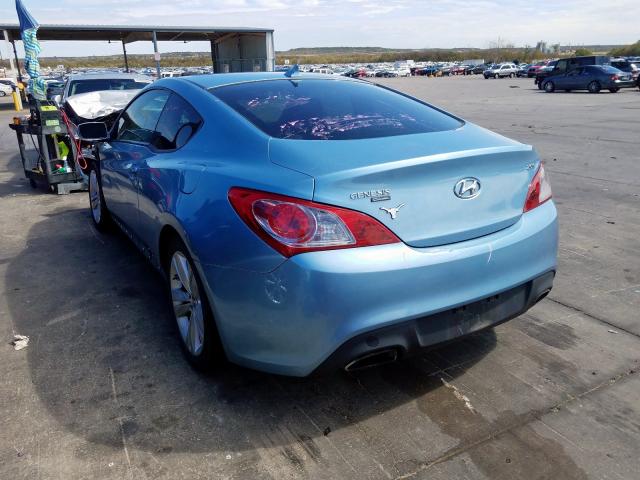 KMHHT6KDXCU069512 - 2012 HYUNDAI GENESIS CO BLUE photo 3