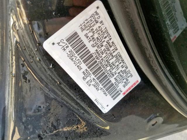 JT8BF28G9X0204597 - 1999 LEXUS ES 300 BLACK photo 10