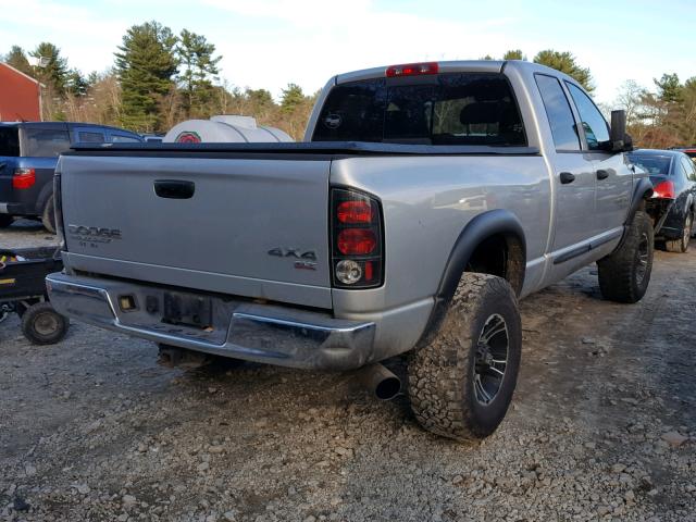 3D7KU28C14G223078 - 2004 DODGE RAM 2500 S GRAY photo 4