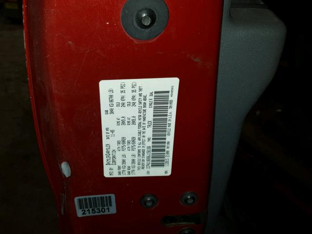 1D7HU18266J156166 - 2006 DODGE RAM 1500 S RED photo 10