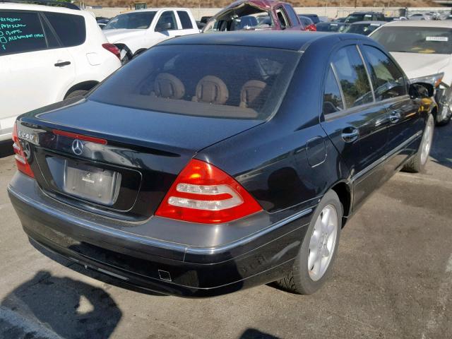 WDBRF61J63F342276 - 2003 MERCEDES-BENZ C 240 BLACK photo 4