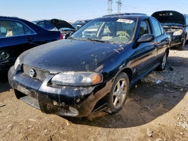 3N1AB51D32L714808 - 2002 NISSAN SENTRA SE- BLACK photo 2