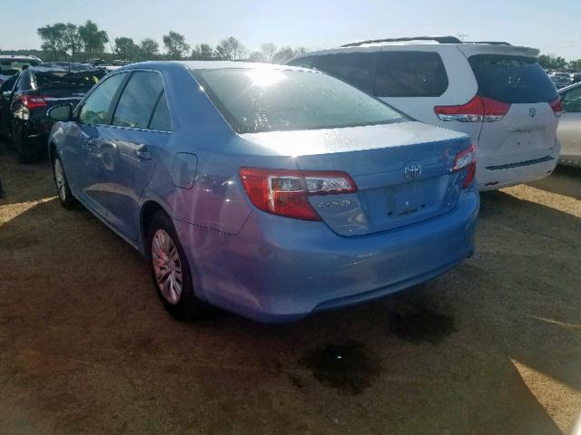 4T4BF1FK1CR248049 - 2012 TOYOTA CAMRY BASE BLUE photo 3