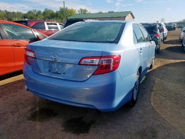 4T4BF1FK1CR248049 - 2012 TOYOTA CAMRY BASE BLUE photo 4