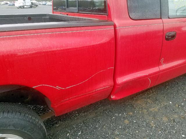 1B7GL23X4VS108420 - 1997 DODGE DAKOTA RED photo 9