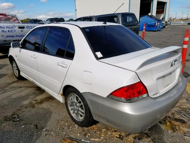 JA3AJ86E55U008466 - 2005 MITSUBISHI LANCER OZ WHITE photo 3