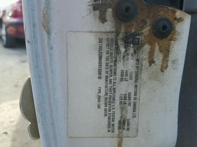 2G1WL52M4V9133610 - 1997 CHEVROLET LUMINA BAS თეთრი ფოტო 10