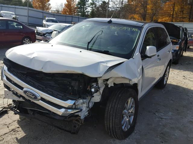 2FMDK4JC7BBA66148 - 2011 FORD EDGE SEL WHITE photo 2